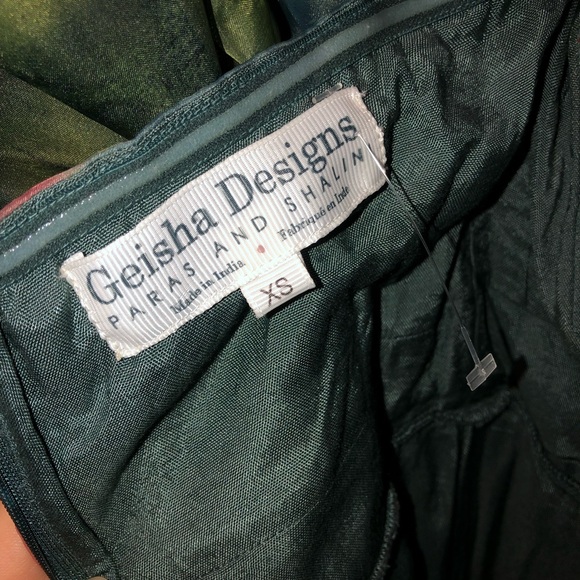 New Geisha Designs x Anthropologie Off-The-Shoulder Floral Appliqué Dress sz XS - Picture 12 of 12